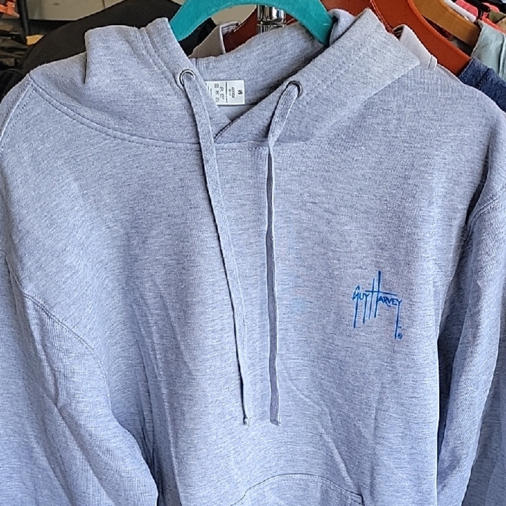 Guy Harvey Light Gray Men's Hoodie
